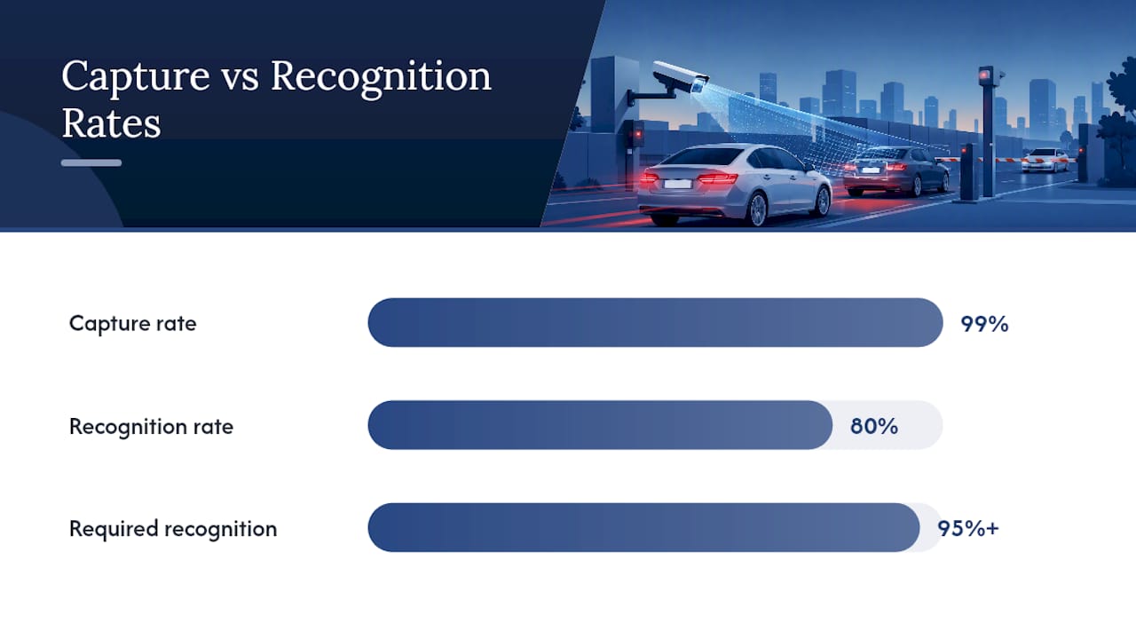 Capture rate versus recognition rate comparison