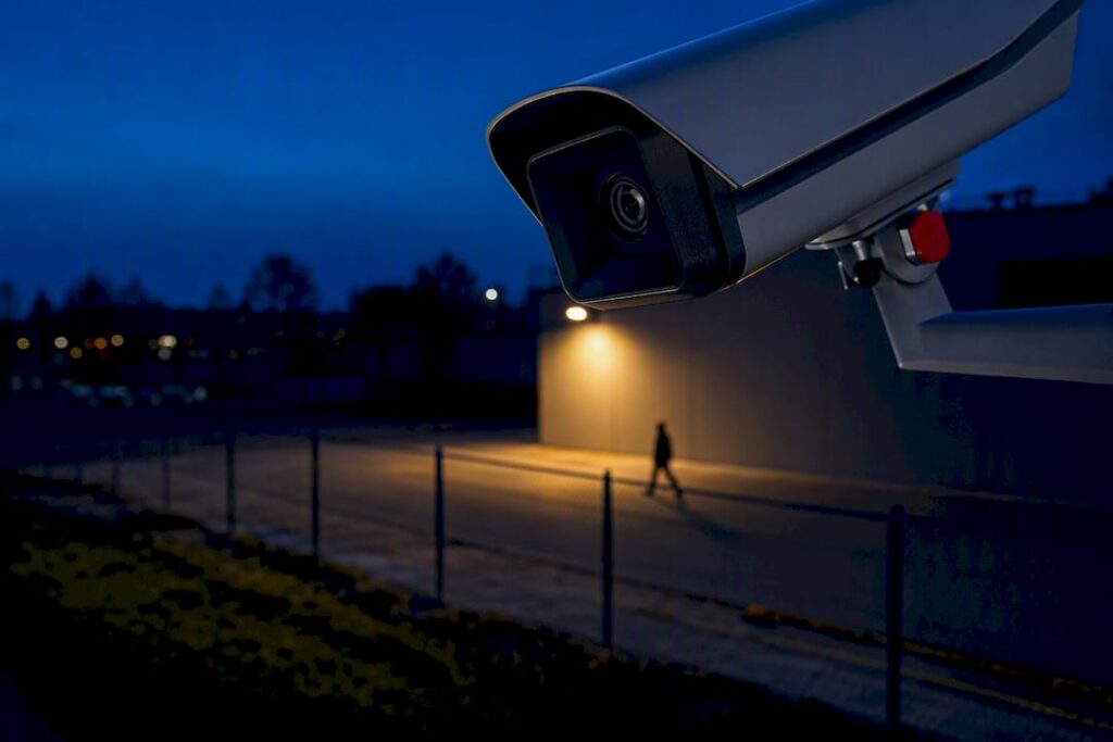 Thermal camera monitoring commercial perimeter