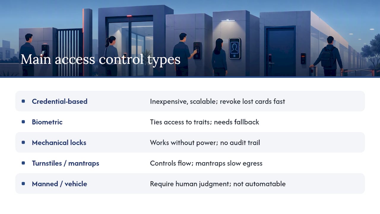 What Are the Main Access Control Types? — overview diagram