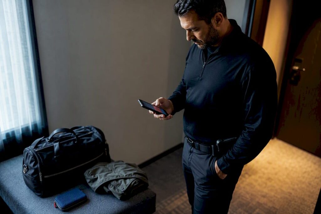 Traveler checking firearm carry requirements