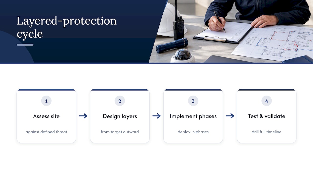 Four-step layered security testing cycle